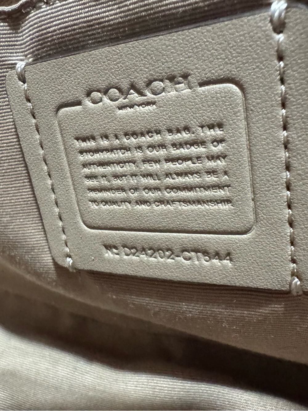 Coach Pace CT644 Leather Shoulder Crossbody Bag Silver Chalk - Picture 11 of 14